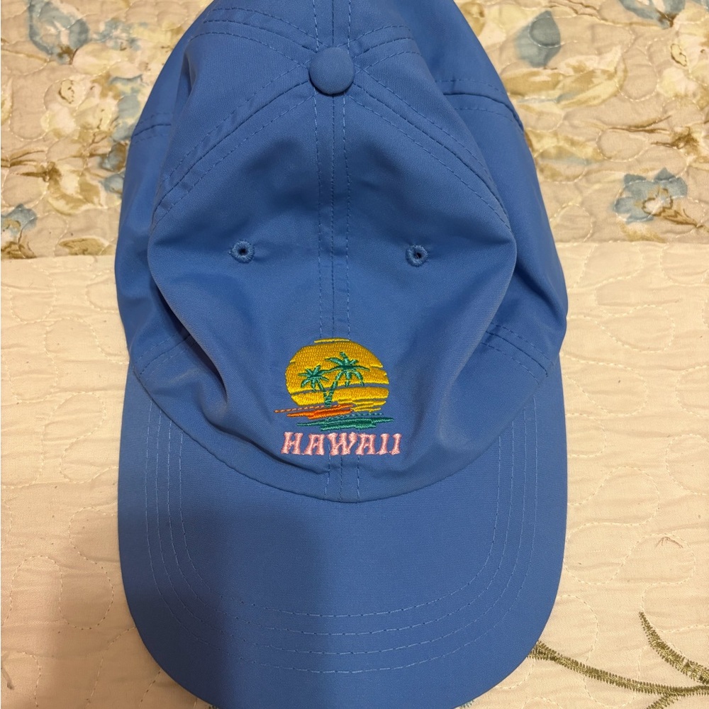 Blue Hawaii Embroidered Cap